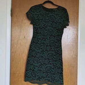 Tahari | Green Lace Cocktail Dress